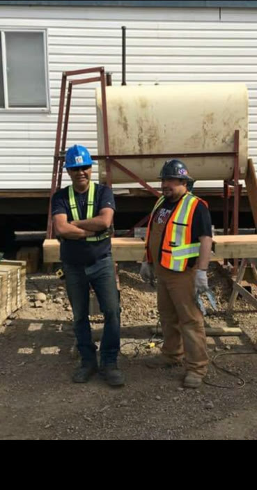 A&J crew on a tank job site in the Beaufort Delta